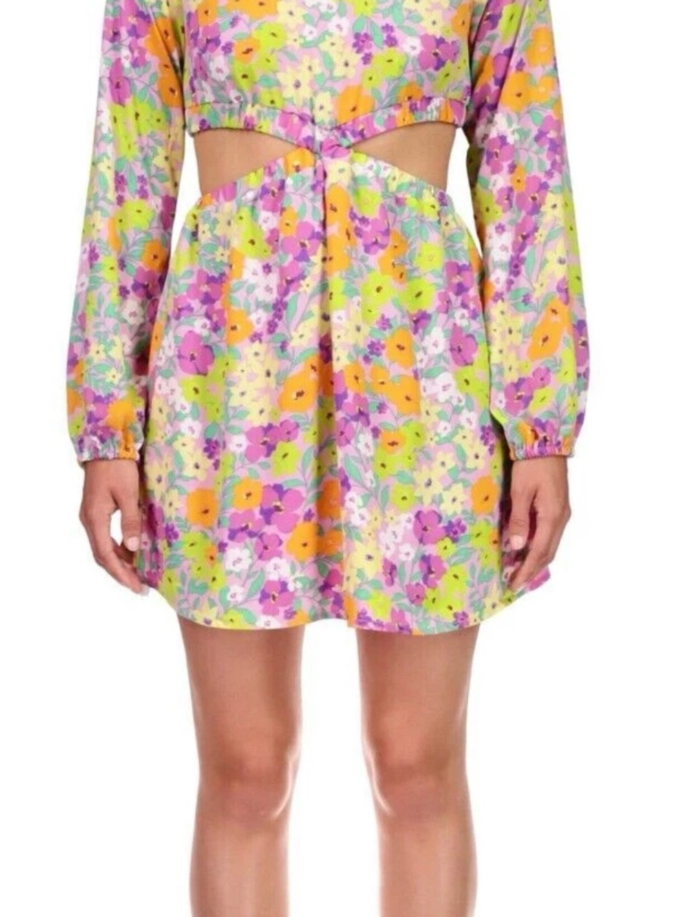 Sanctuary Women’s FloralCut Back Long Sleeve Dress.